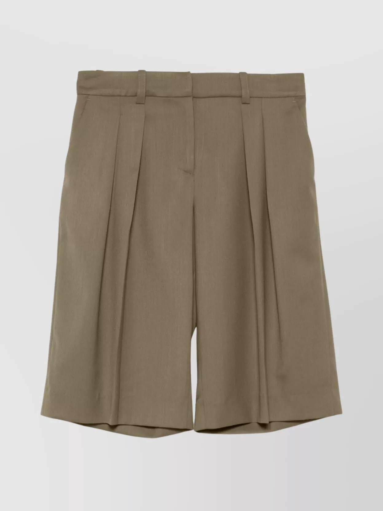 The Frankie Shop Bilbao High Waist Wool Blend Shorts