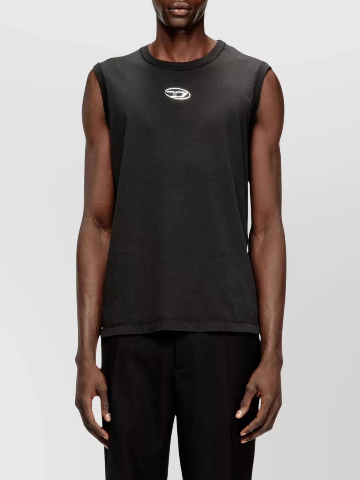 Diesel Crew Neck Sleeveless T-Shirt Relaxed Fit