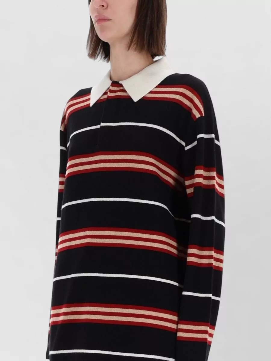 Guest In Residence Striped Cashmere Polo Shirt