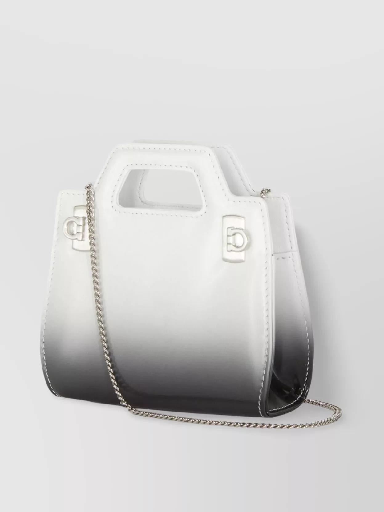 Shop Ferragamo Wanda Mini Handbag Geometric Construction
