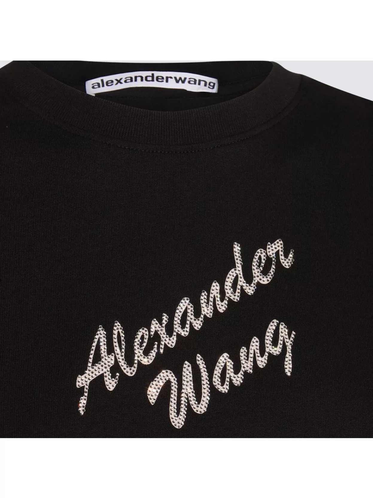 Alexander Wang Crew Neck Short Sleeves Top In Black