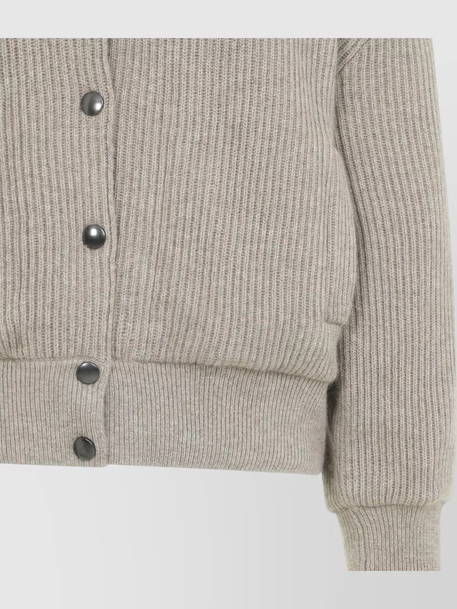 Brunello Cucinelli Cashmere Ribbed Bomber Jacket