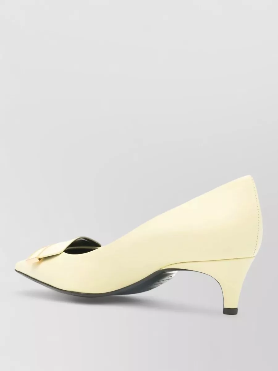 Sergio Rossi Leather Kitten Heel Pumps
