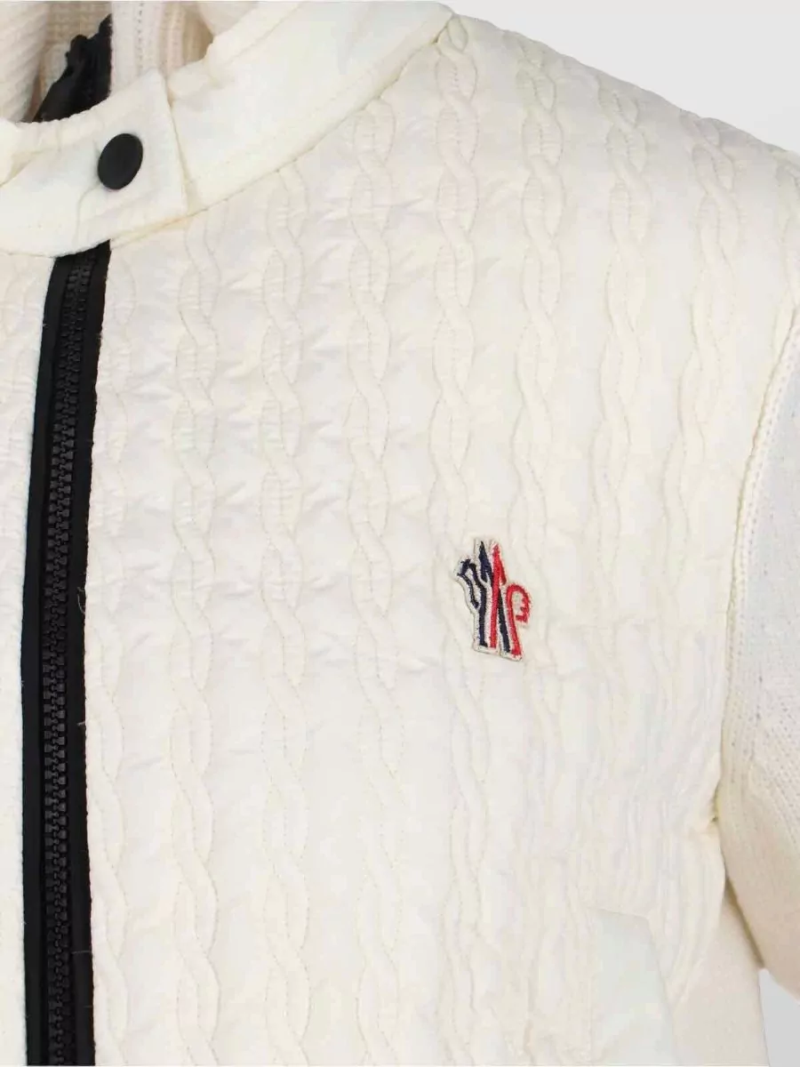 Moncler Grenoble Wool Ribbed High Neck Jacket