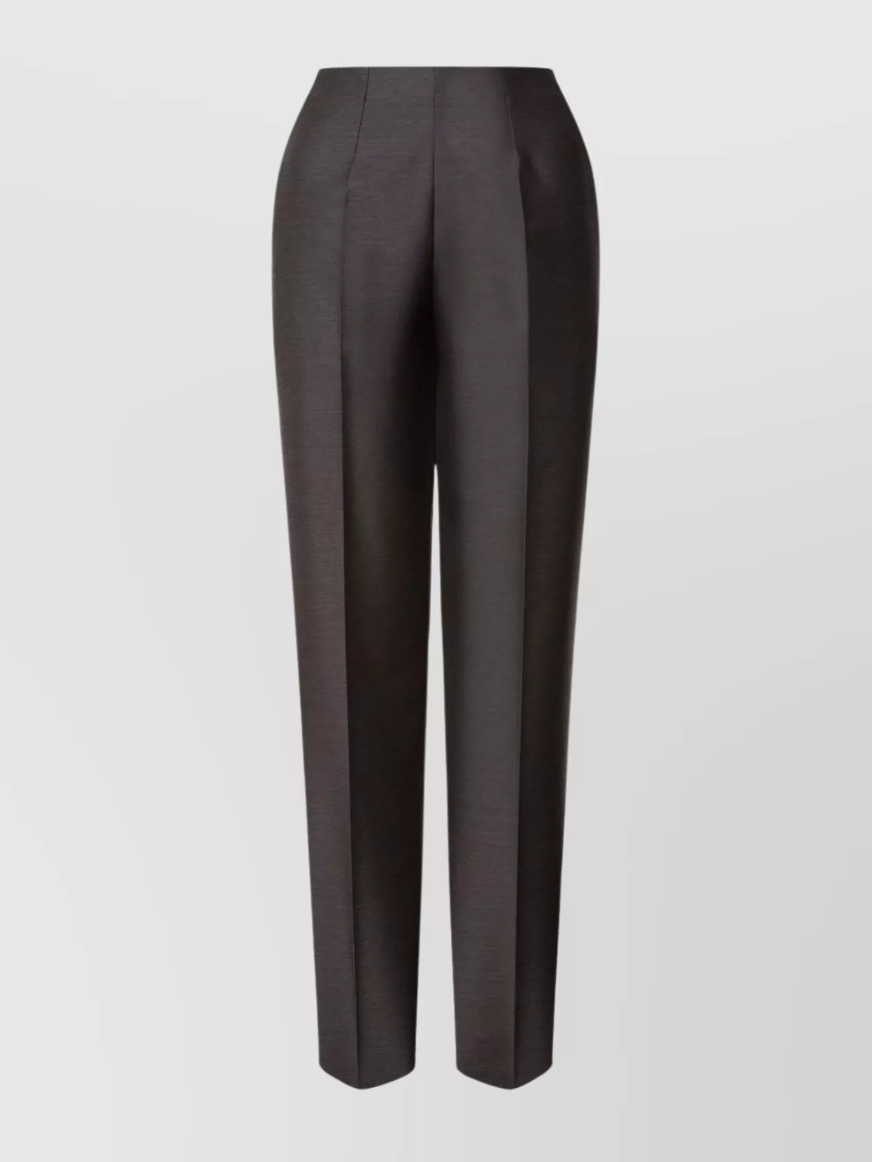Alberta Ferretti Satin Trousers Embroidered Lapel In Black