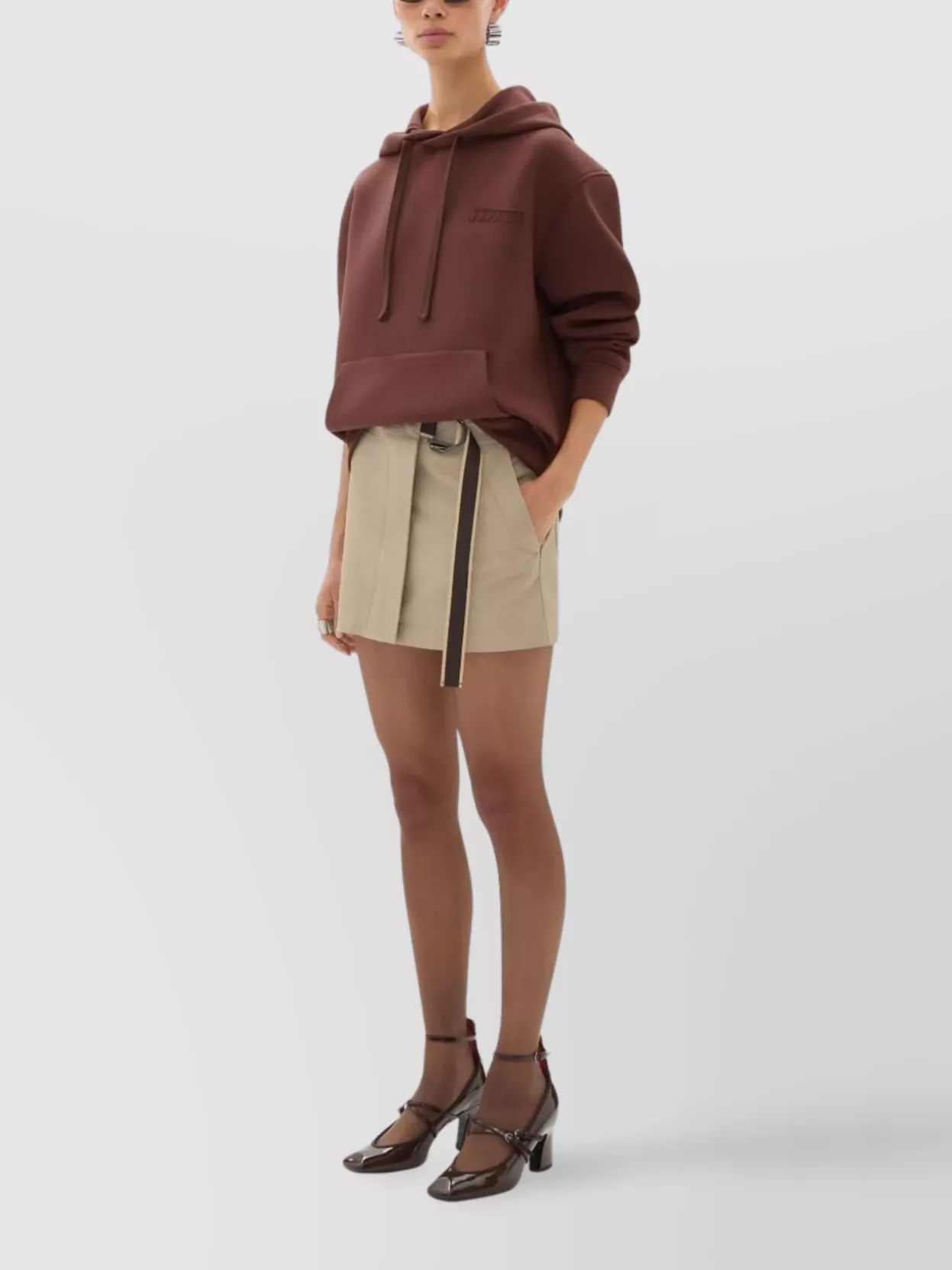 Ferrari Hooded Sweatshirt Featuring Front Pouch Pocket