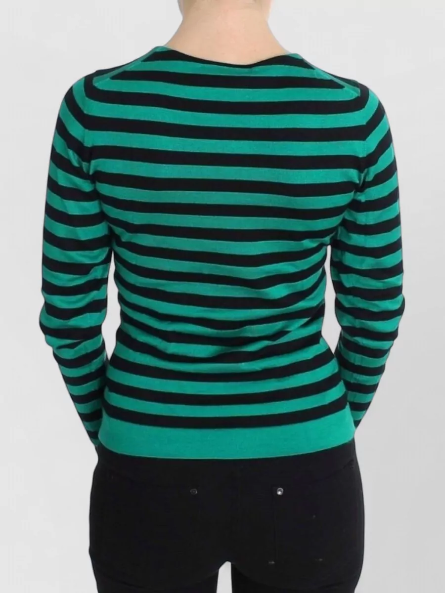 Dolce&Gabbana Striped Cashmere Silk Slim-Fit Sweater