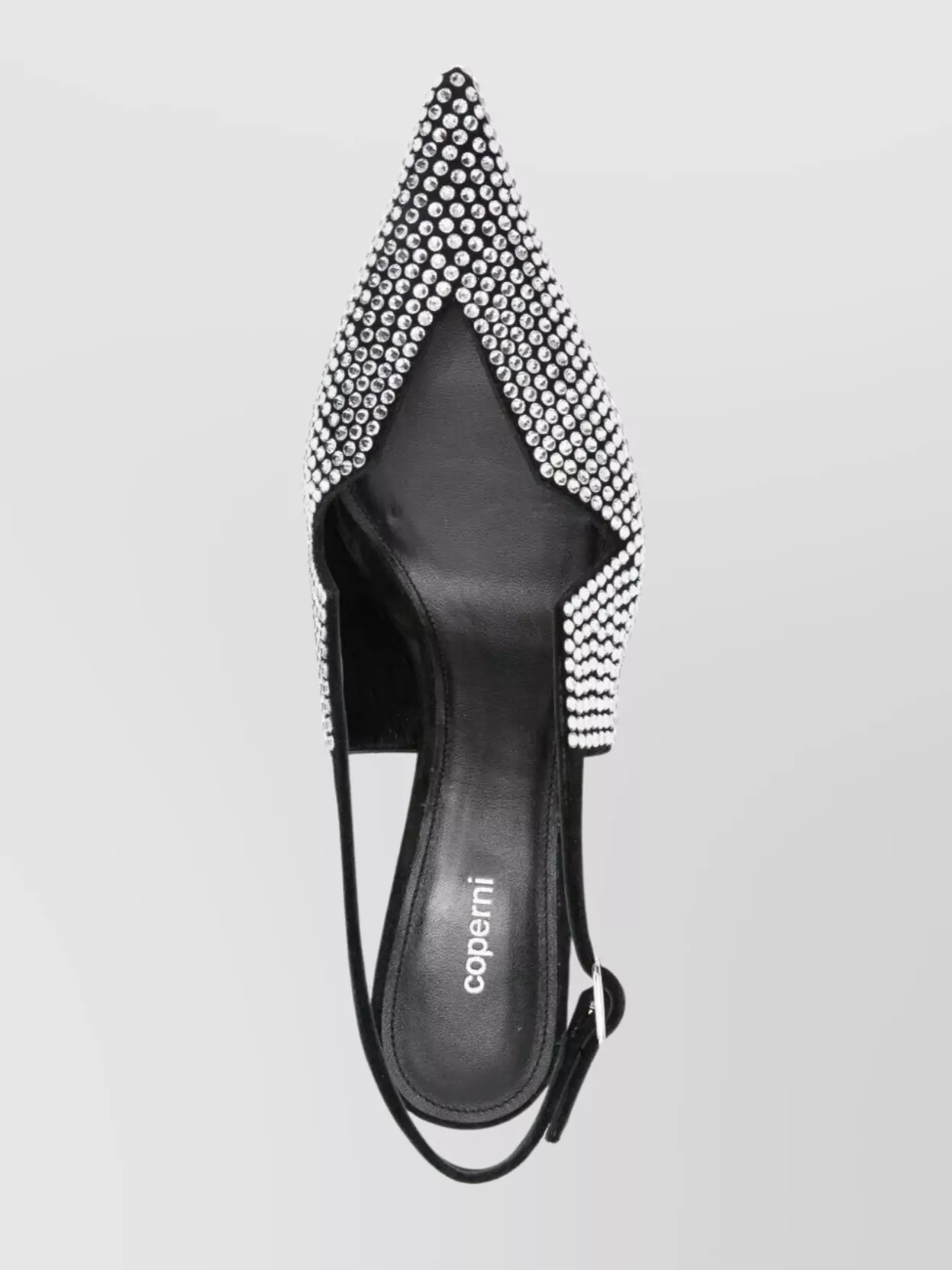 Coperni Crystal Embellished Star Cut Out Low Stiletto Shoes In Black
