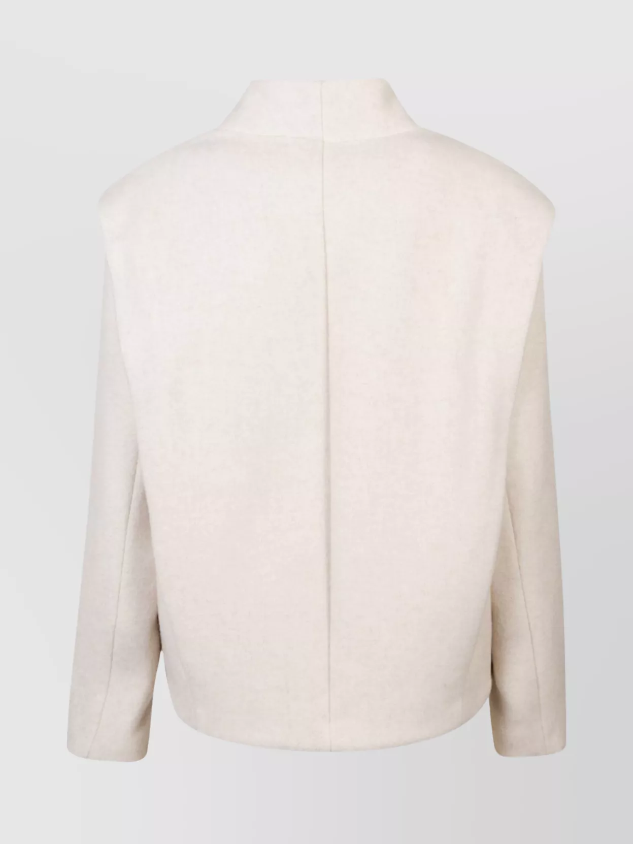 Isabel Marant Cotton Blazer With High Collar And Long Sleeves In Neutral