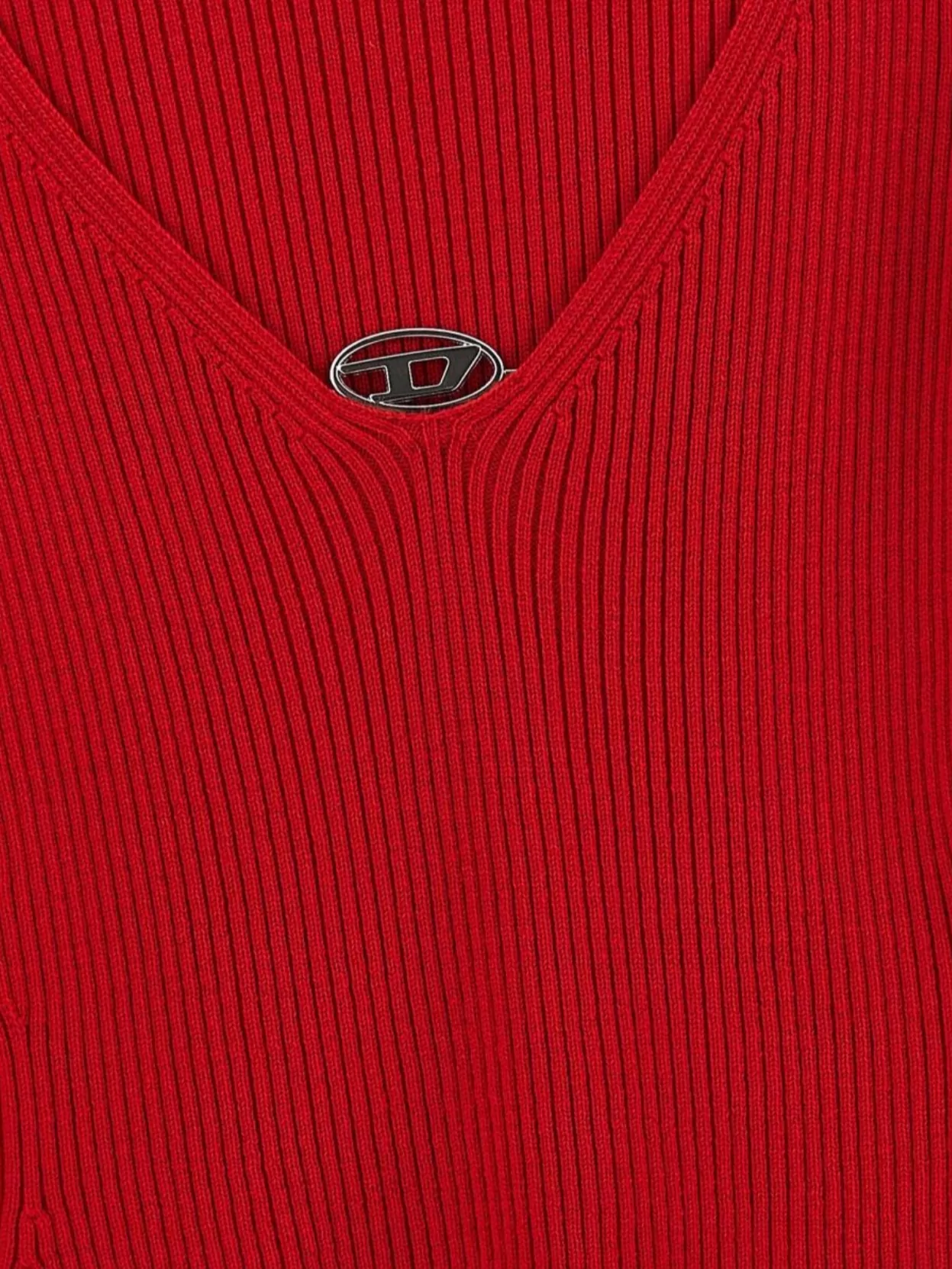 Diesel Cropped Knit Sweater Cut-Out Detail