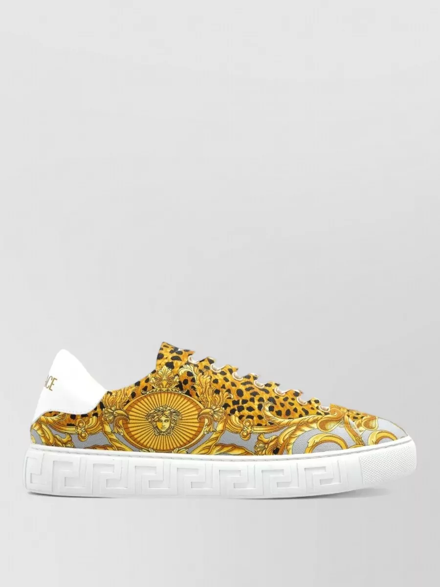 Versace Low Top Sneakers Baroque Animal Print
