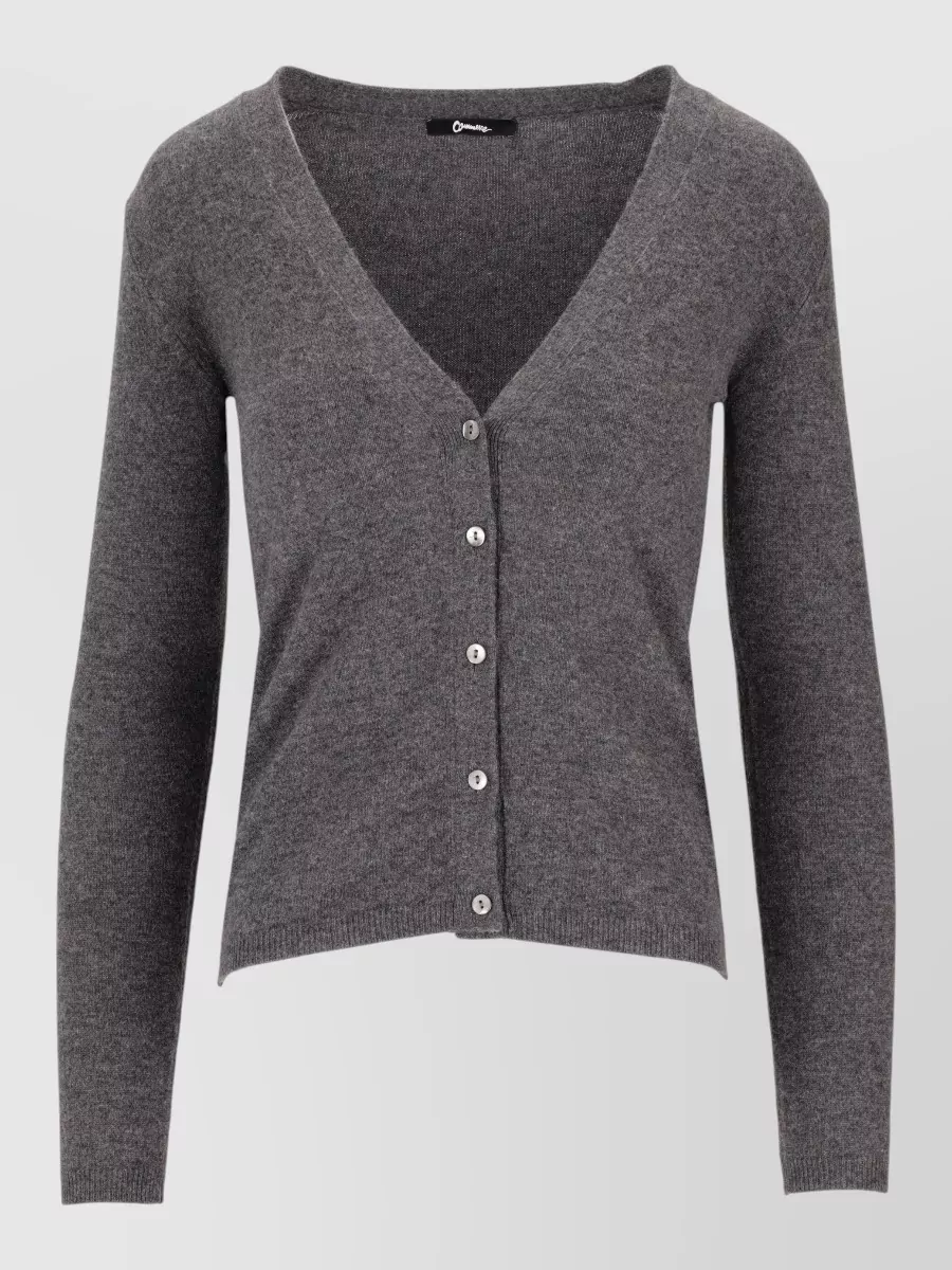La Rose cashmere cropped v-neck cardigan