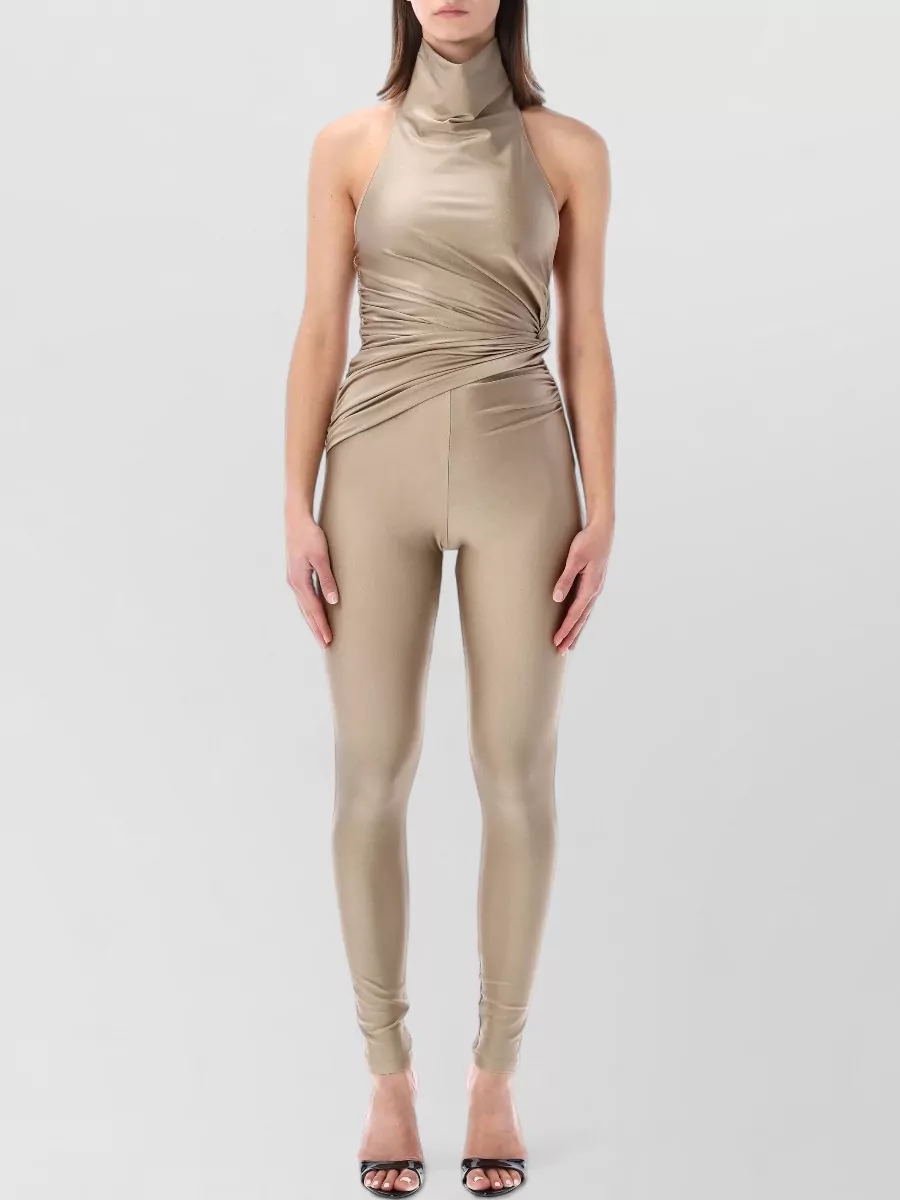 The Andamane Halterneck Sleeveless Knotted Jumpsuit