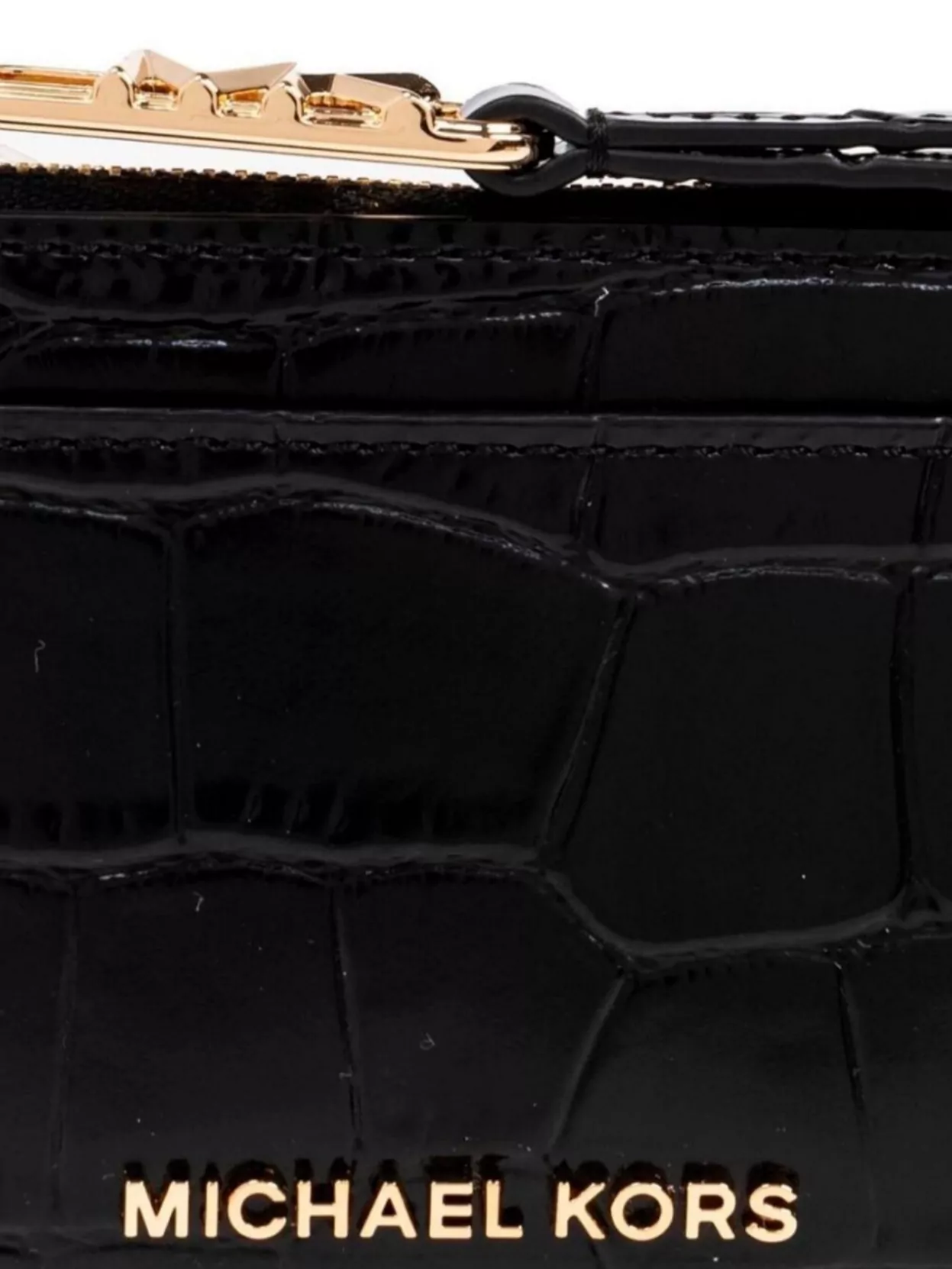 Michael Kors Small Croc Texture Zip Card Holder