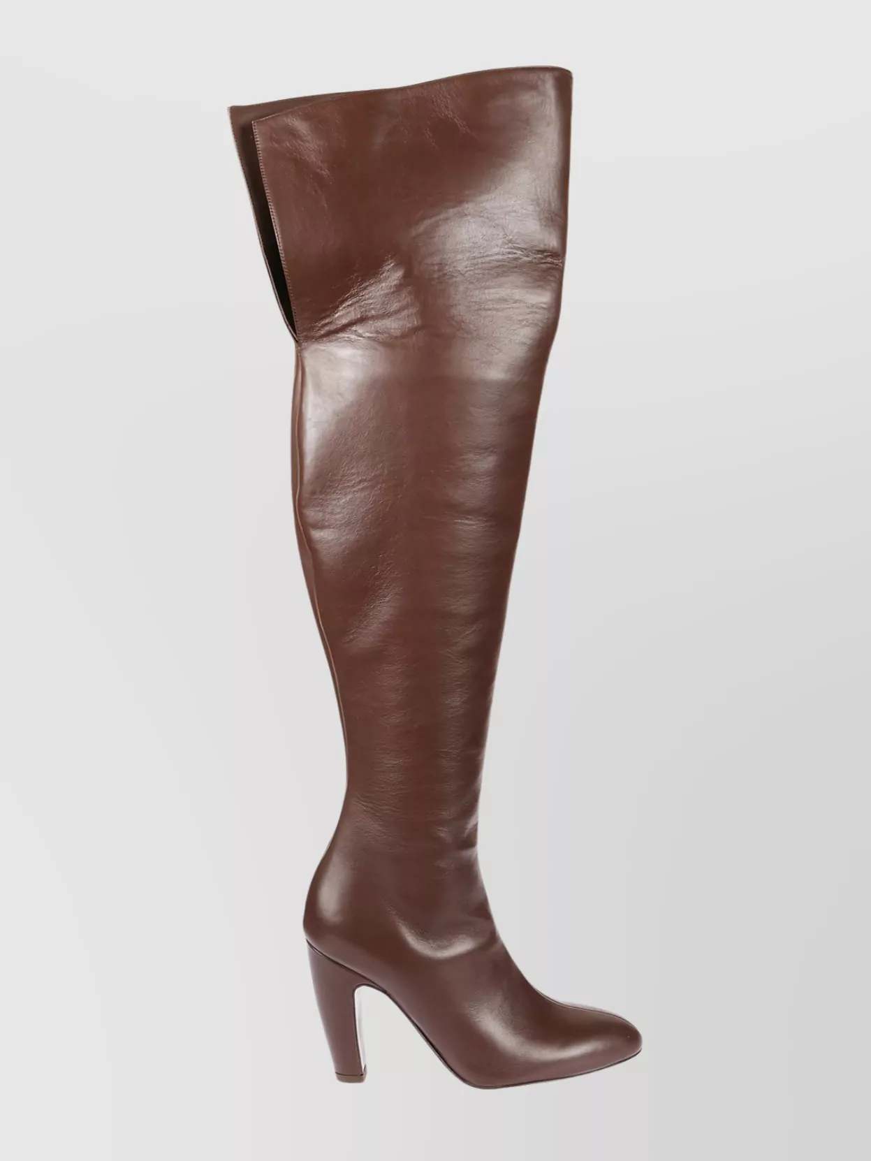 Gia Borghini Over-the-knee Almond Toe Heeled Boot In Blue