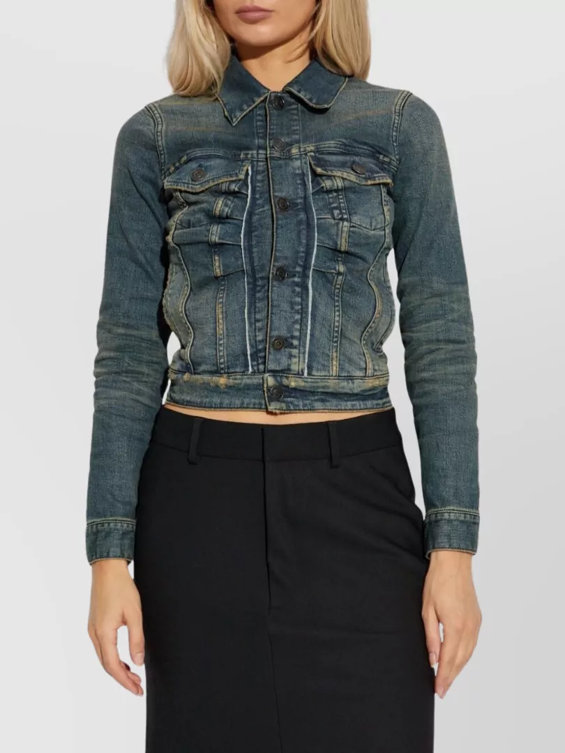 Balenciaga Relaxed Fit Long Sleeve Jacket With Pockets