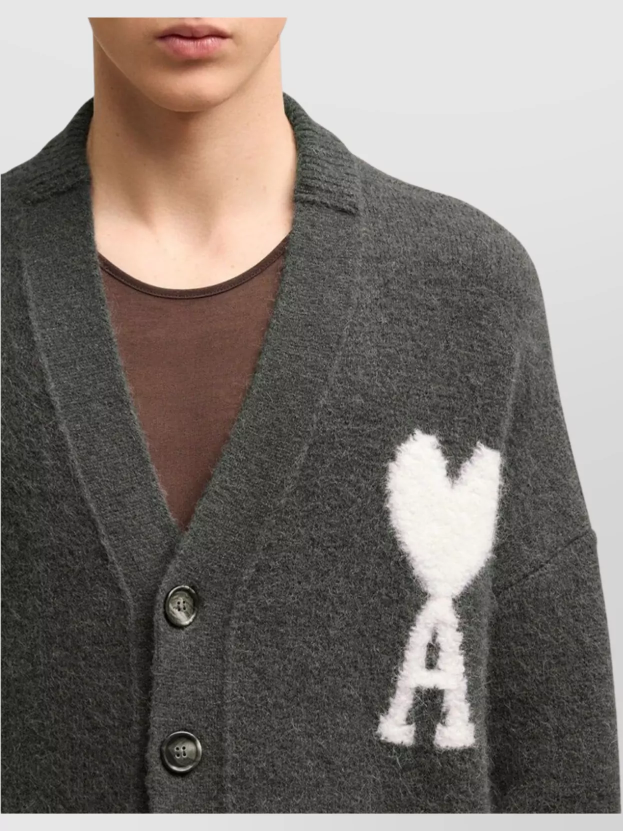 Ami Paris Heart Friend Wool Cardigan