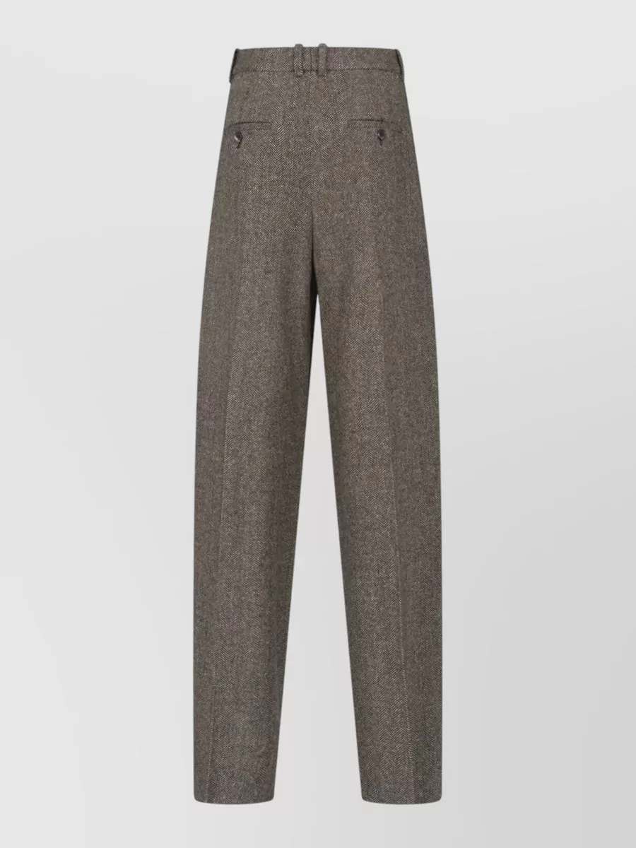 Saint Laurent Silk Straight-Leg Suit Trousers