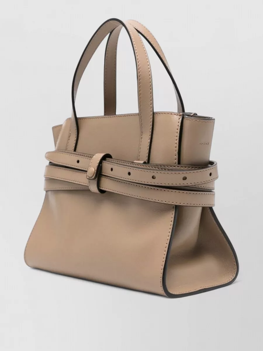Moschino Calf Leather Small Tote Bag
