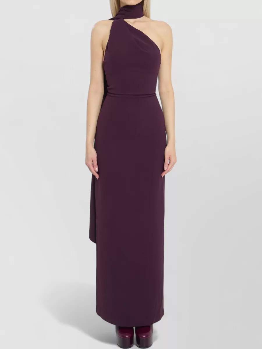 Solace London Draped one-shoulder maxi dress