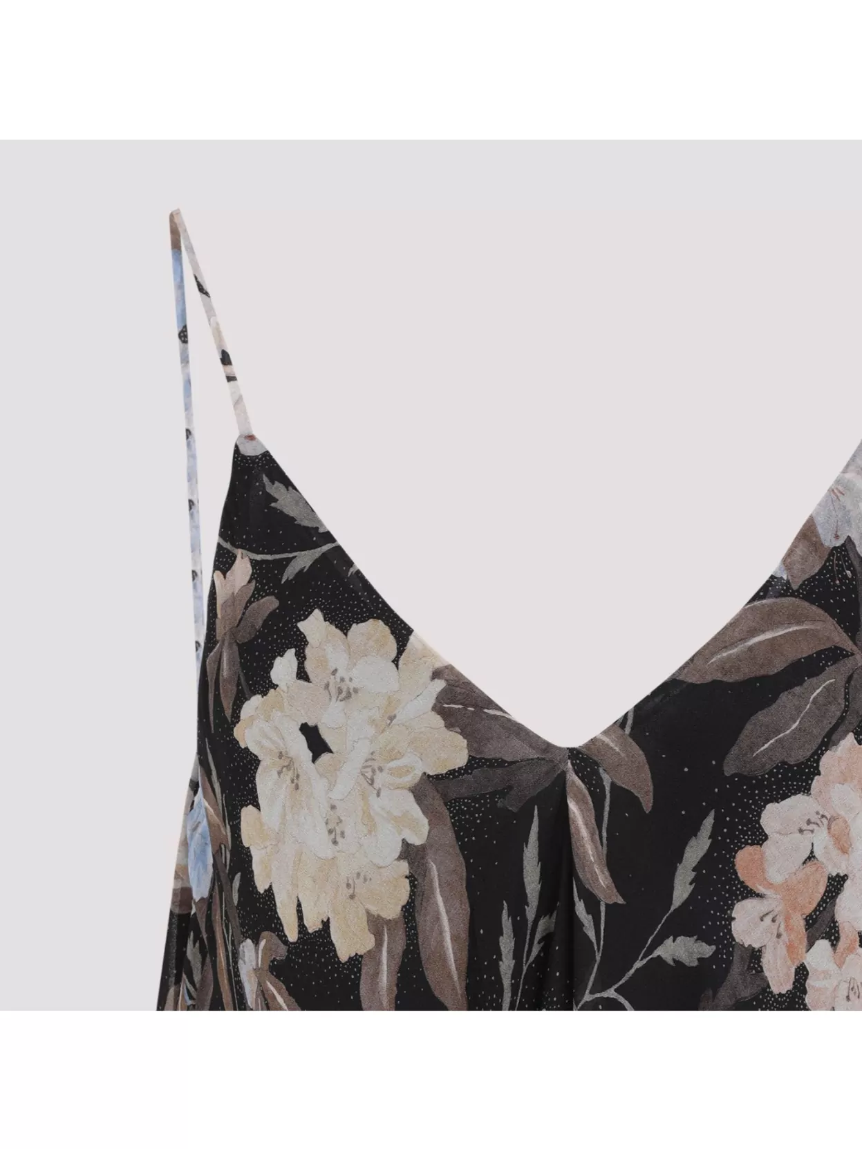 Zimmermann Eden Floral Print Handkerchief Top In Black