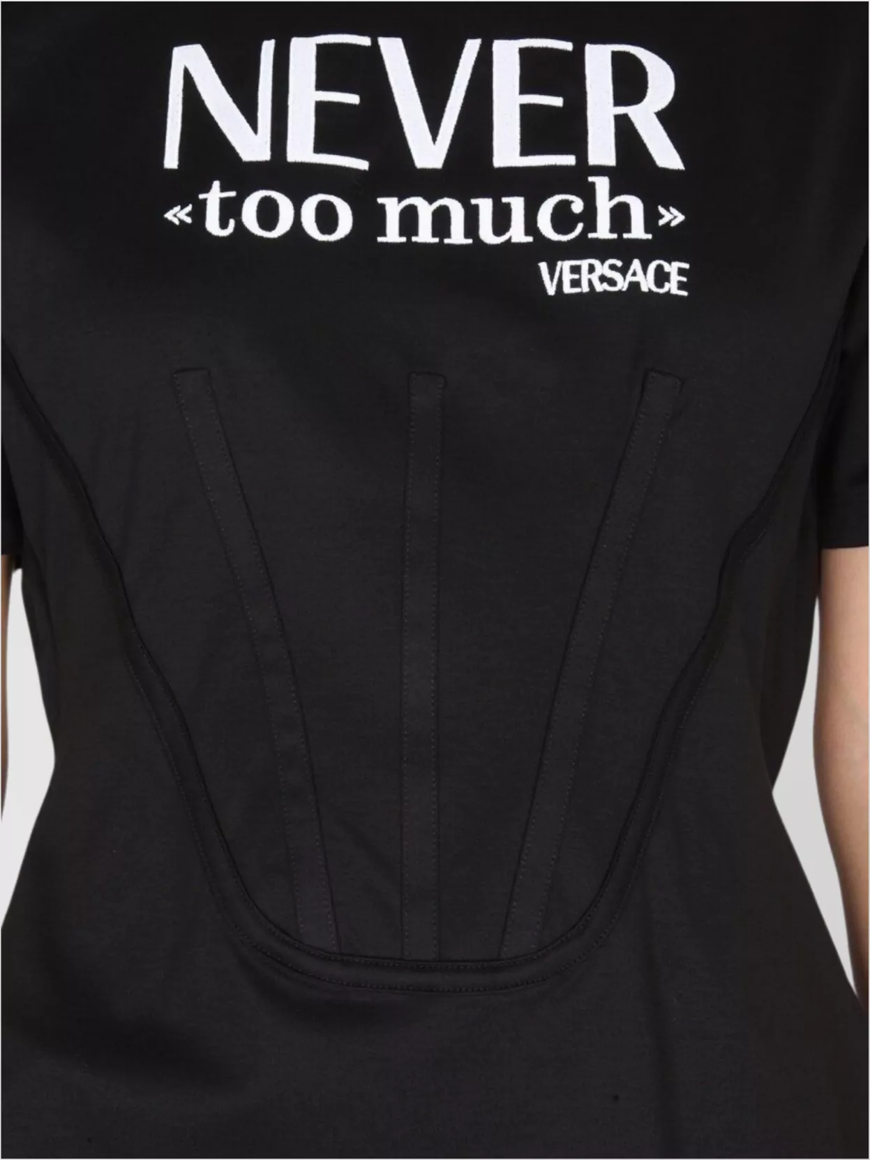 Versace Graphic Print Corset T-shirt With Short Sleeves