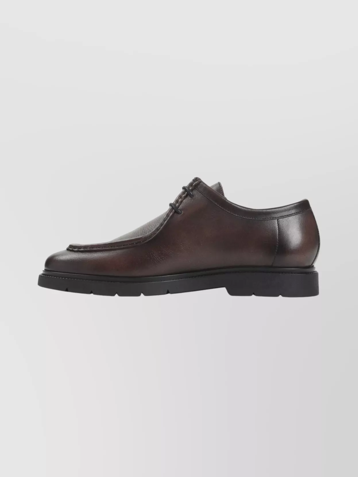 Kiton Round Toe Lace-Up Shoes With Rubber Sole