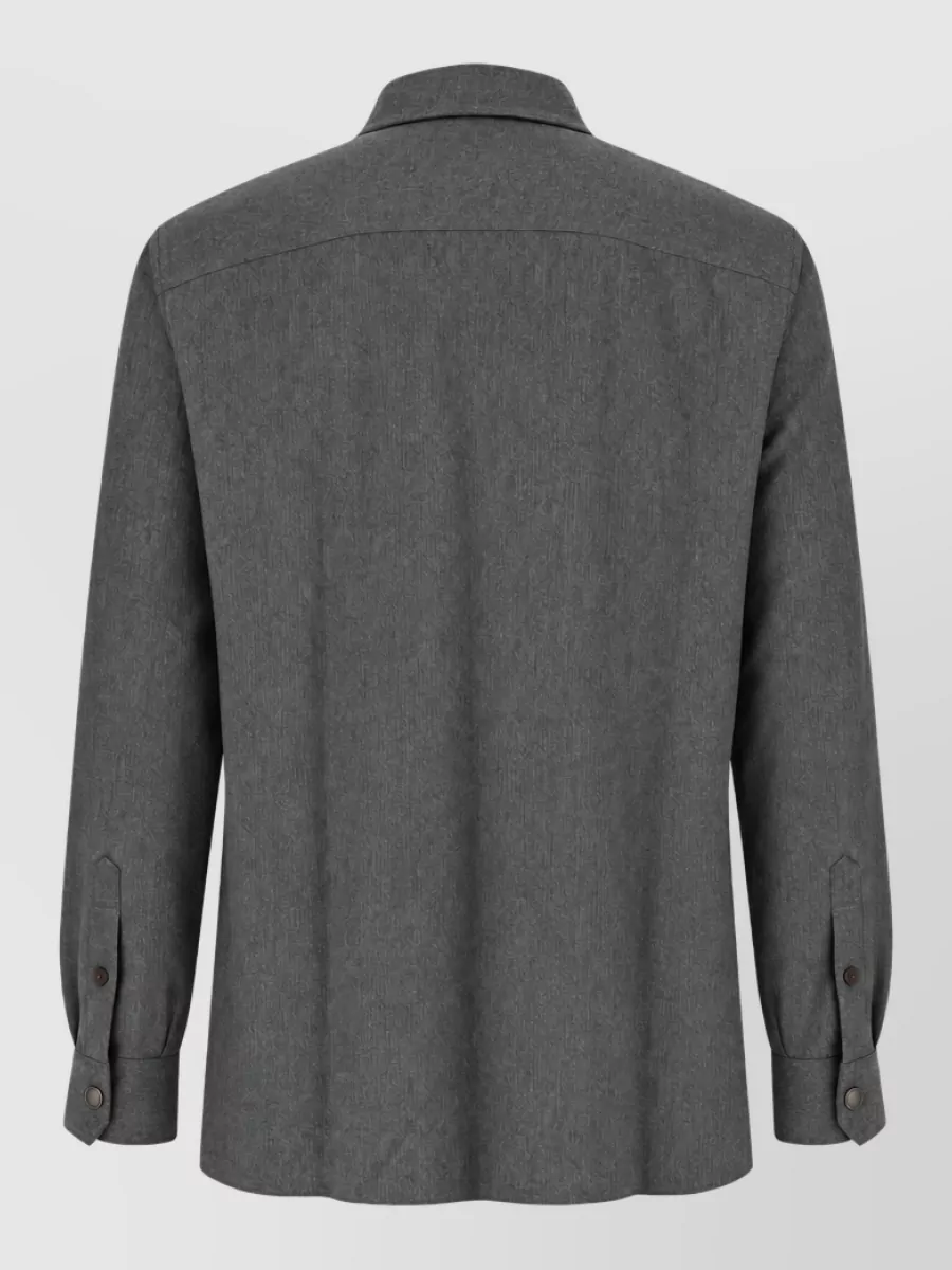Brunello Cucinelli Virgin Wool Shirt Jacket