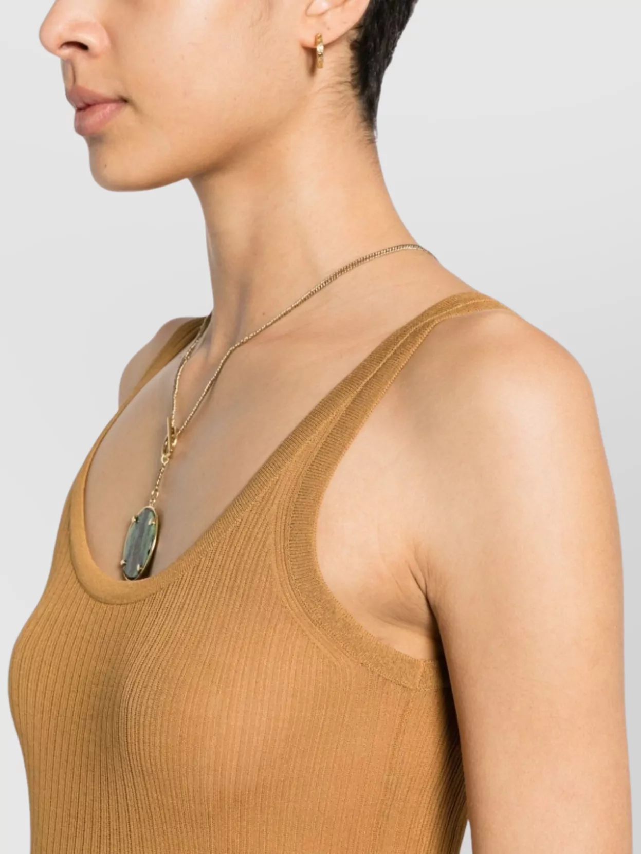 Max Mara Ribbed Silk Tank Top