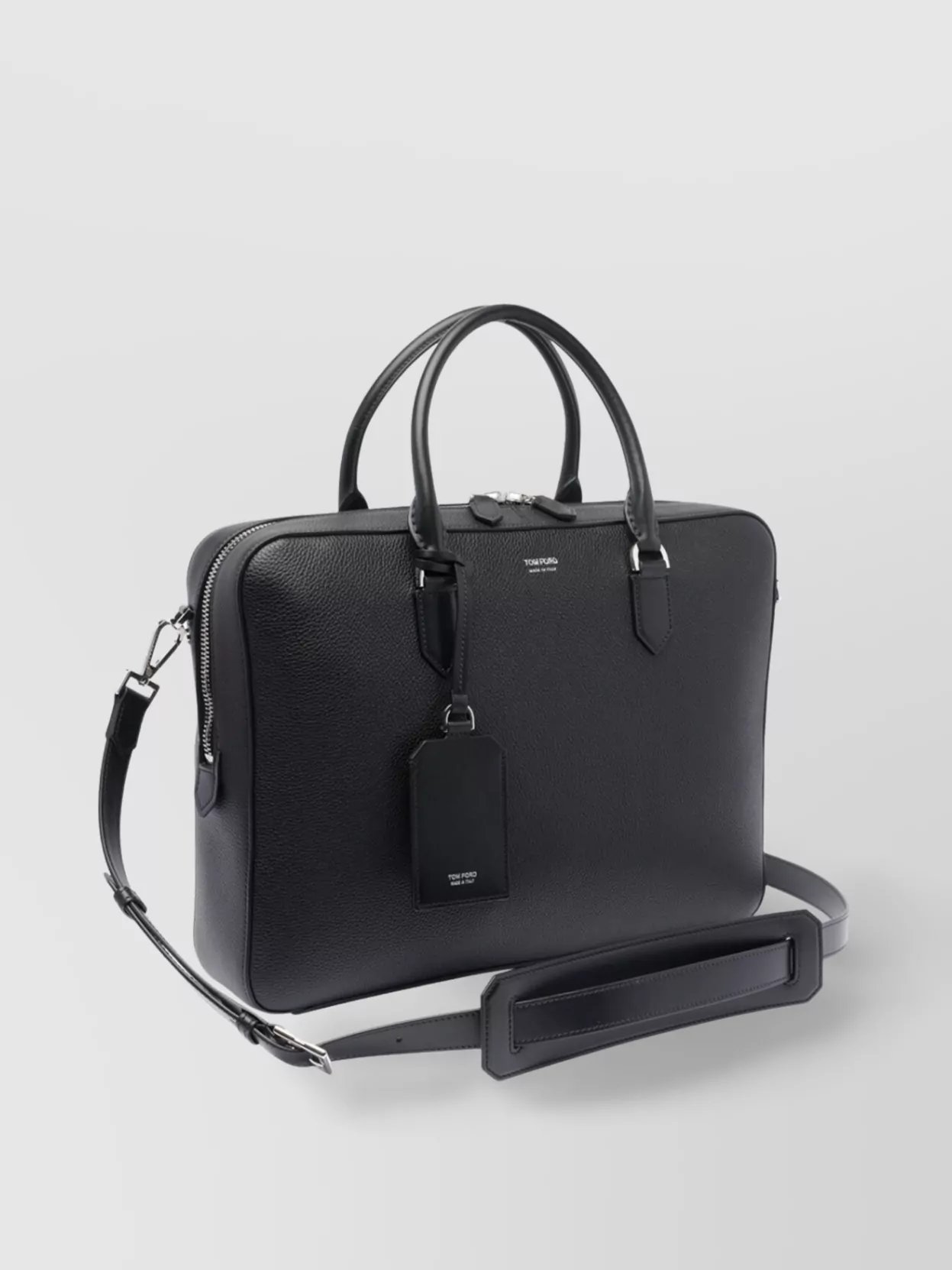 Tom Ford Textured Finish Duffle Bag With Metal Hardware