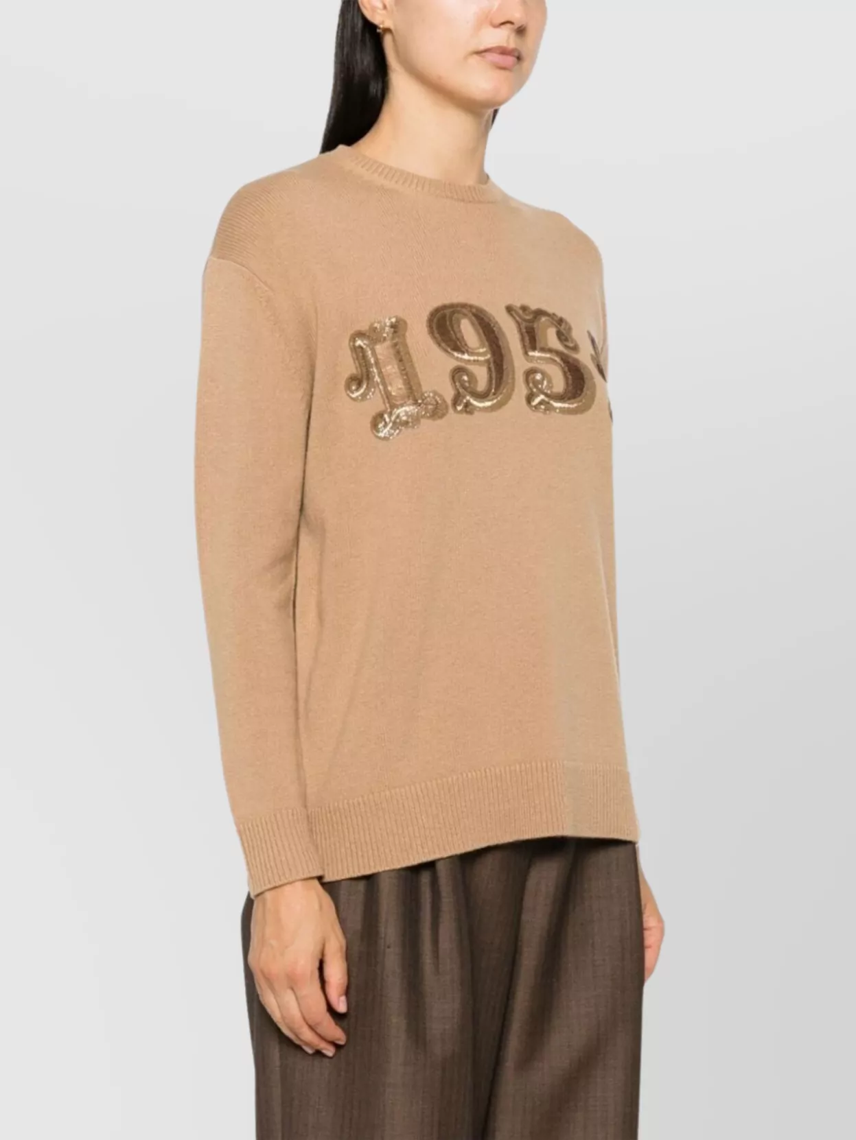 Max Mara Maxmara Women 1951 Sequin Embroidery Pullover In Pink