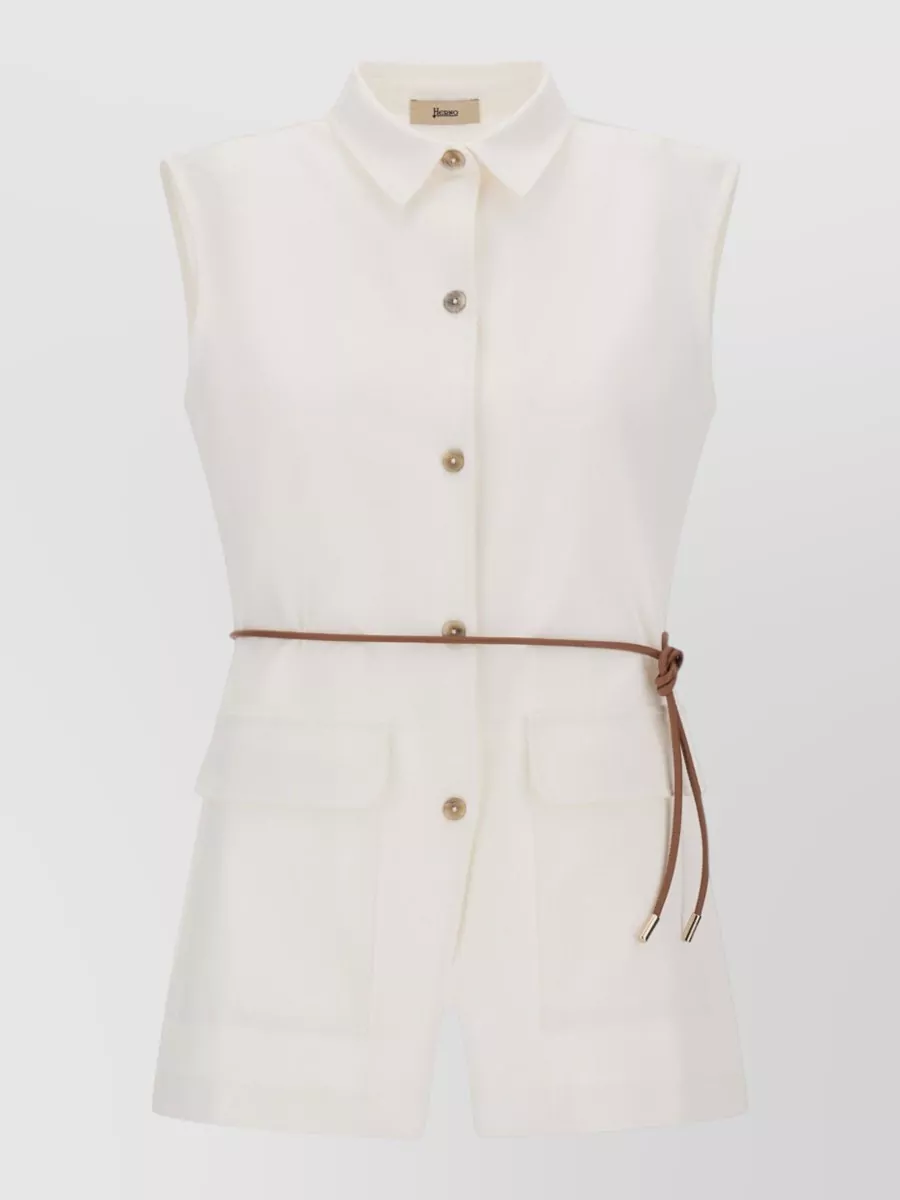 Herno belted jersey gilet