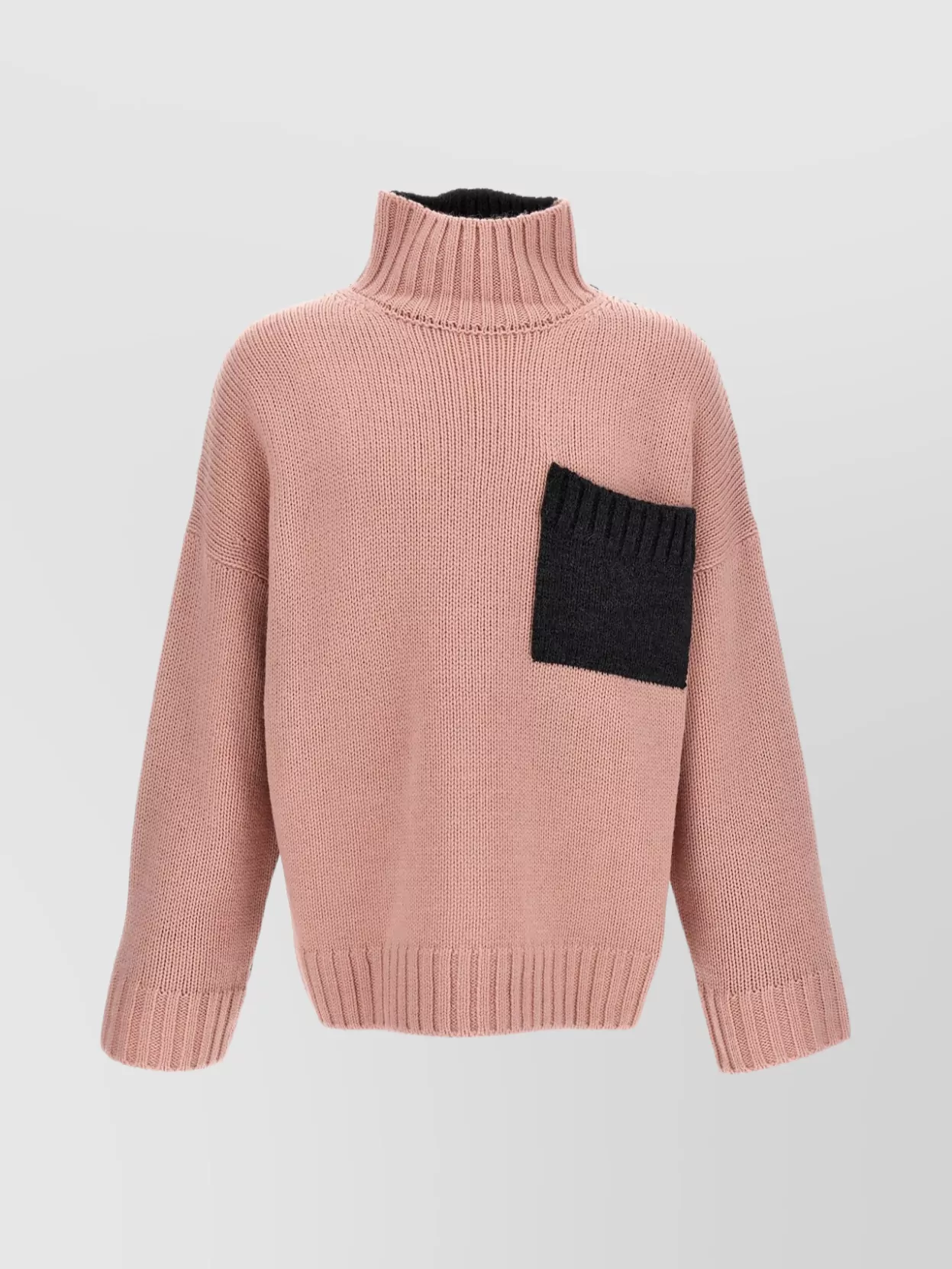 Jw Anderson Embroidered Logo Sweater With Contrast Pocket In Pink