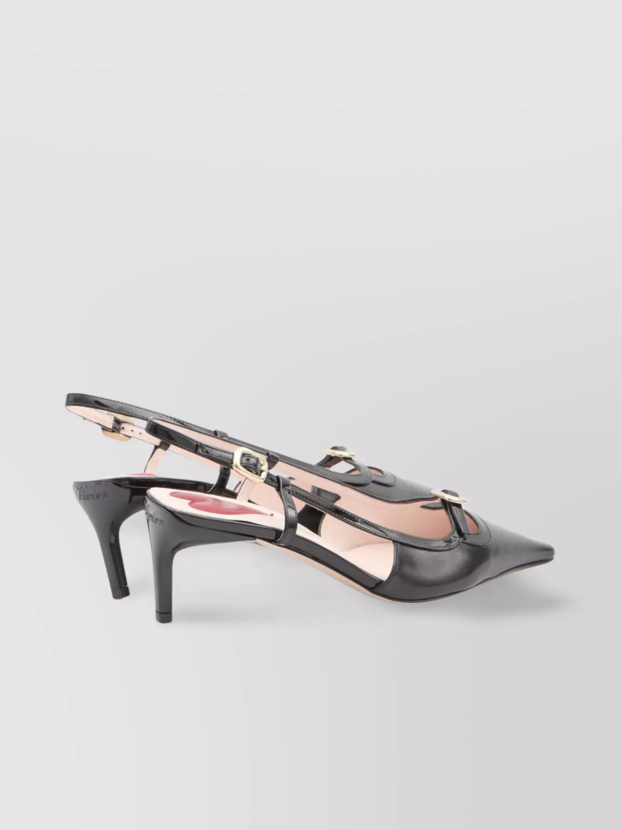 Roger Vivier Duckling Slingback Pumps Lacquered Heel