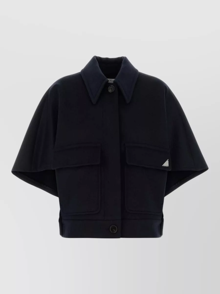 Max Mara cashmere boxy cape jacket