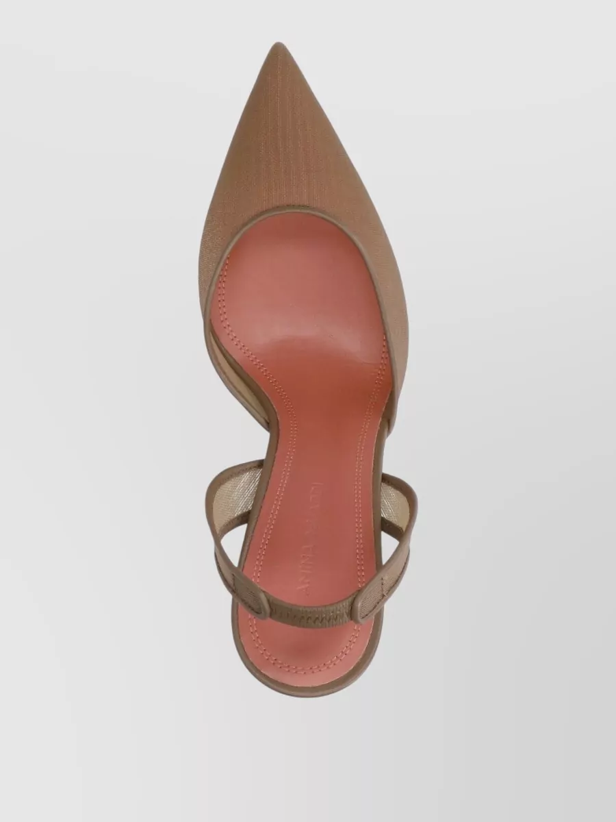 Amina Muaddi Mesh Slingback Pumps