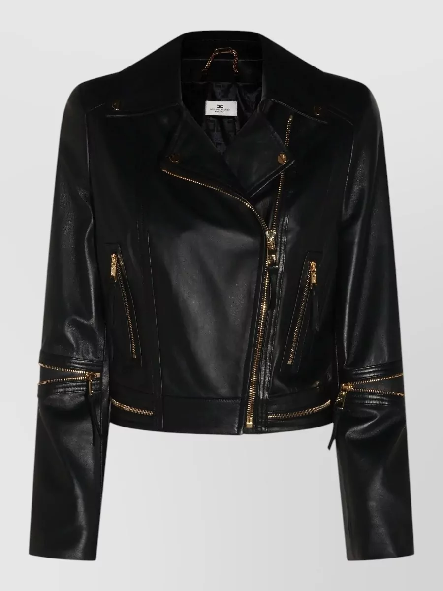 Elisabetta Franchi leather biker jacket