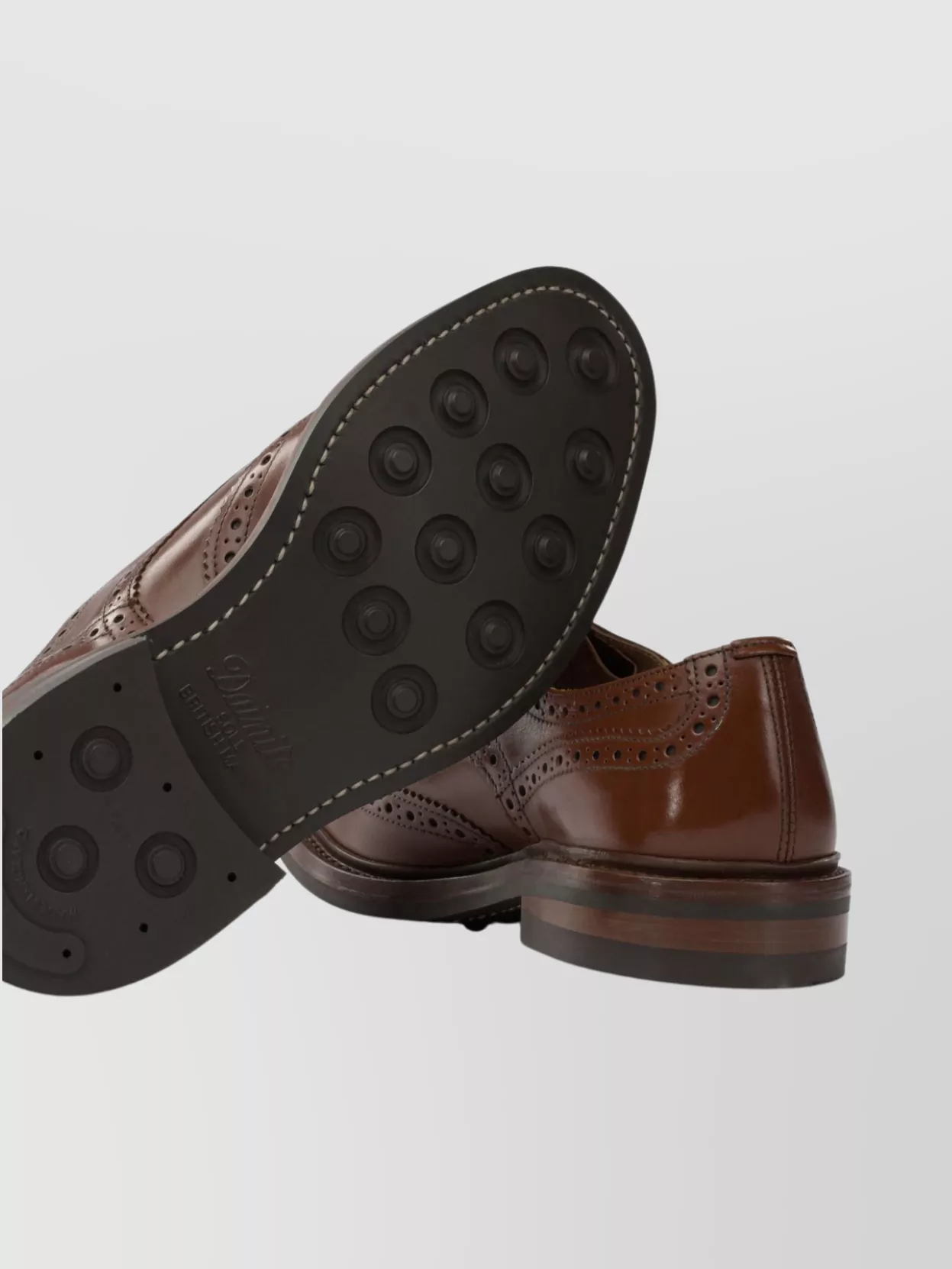 Tricker's Round Toe Brogue Derby Lace-Up Shoes