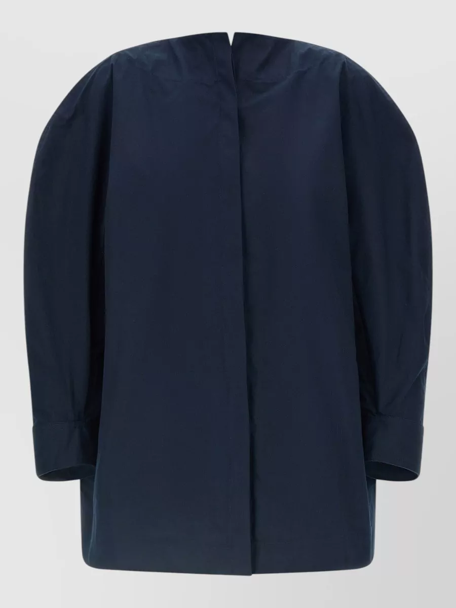 Jacquemus draped asymmetric boat neck oversized shirt