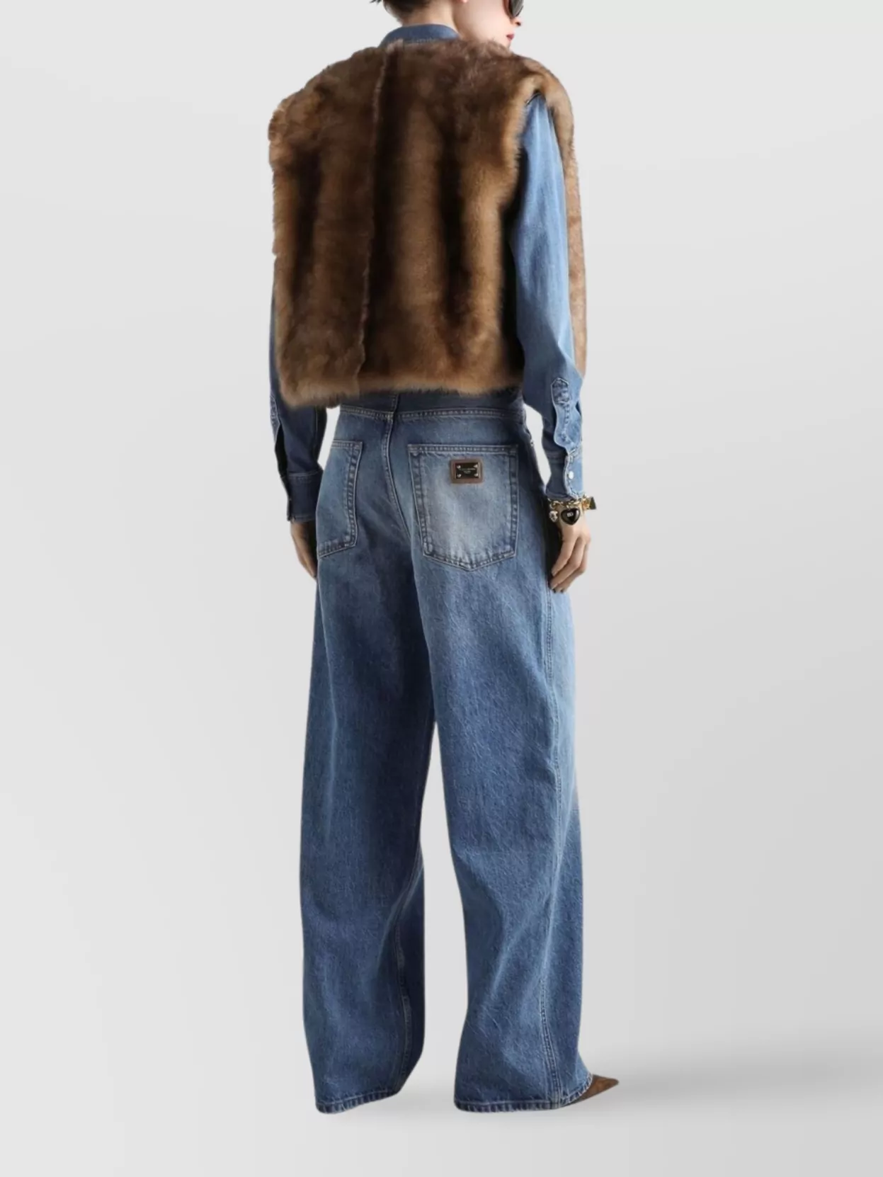 Dolce&Gabbana Wide-Leg High Waist Denim Cotton Jeans
