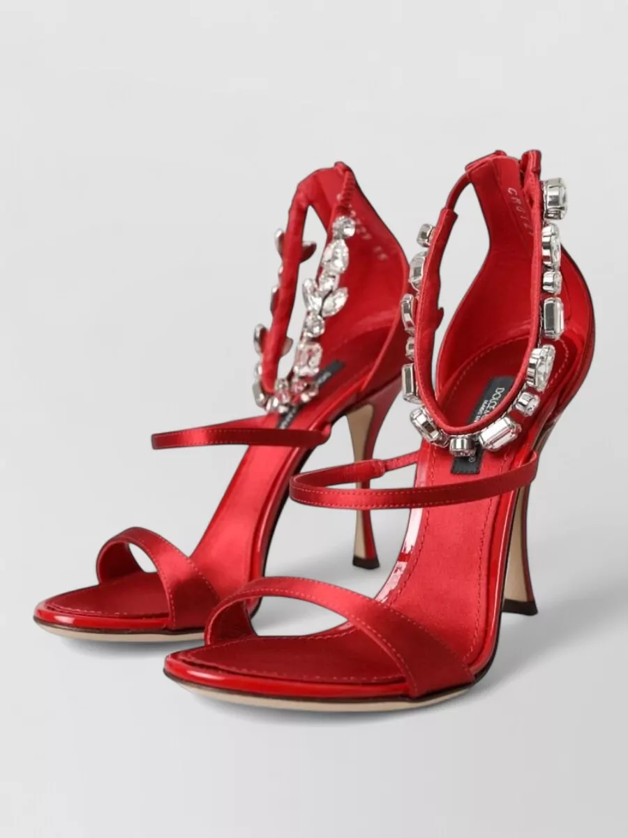 Dolce&Gabbana silk crystal embellished sandals