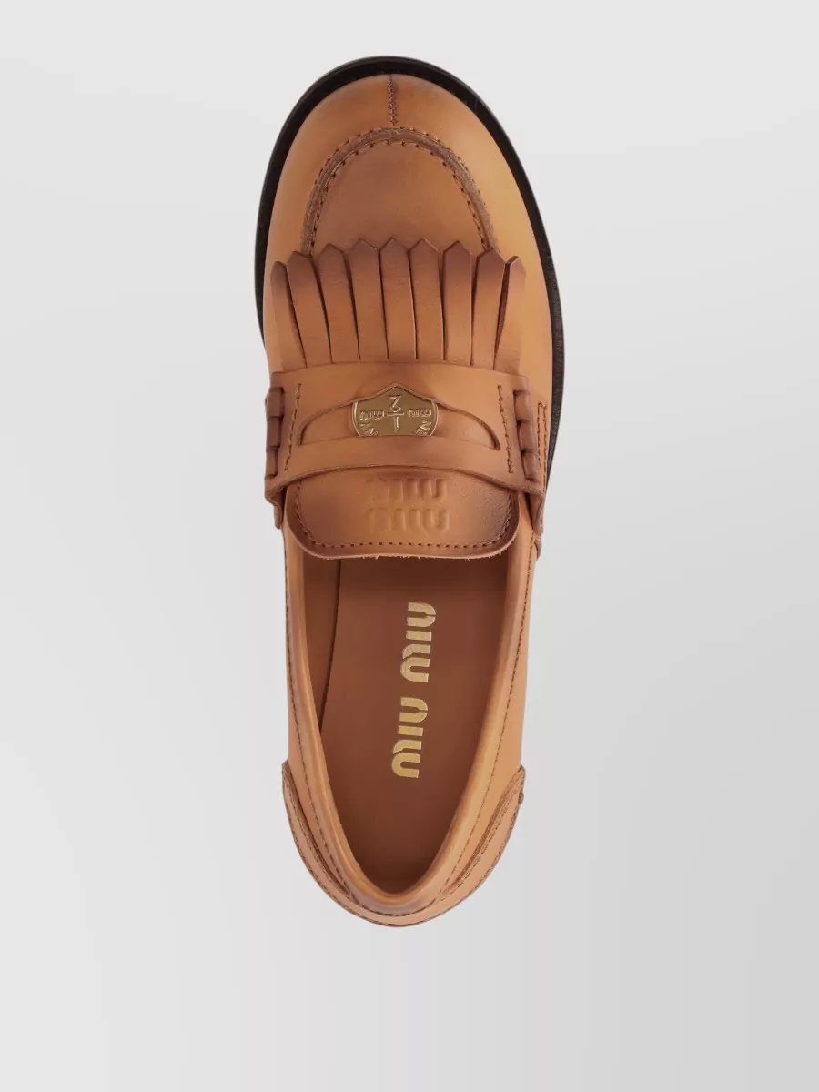 Miu Miu Leather Oxford Shoes