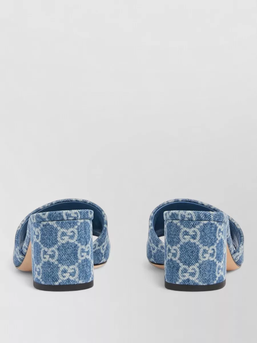 Gucci Denim Medium-Heel Mules