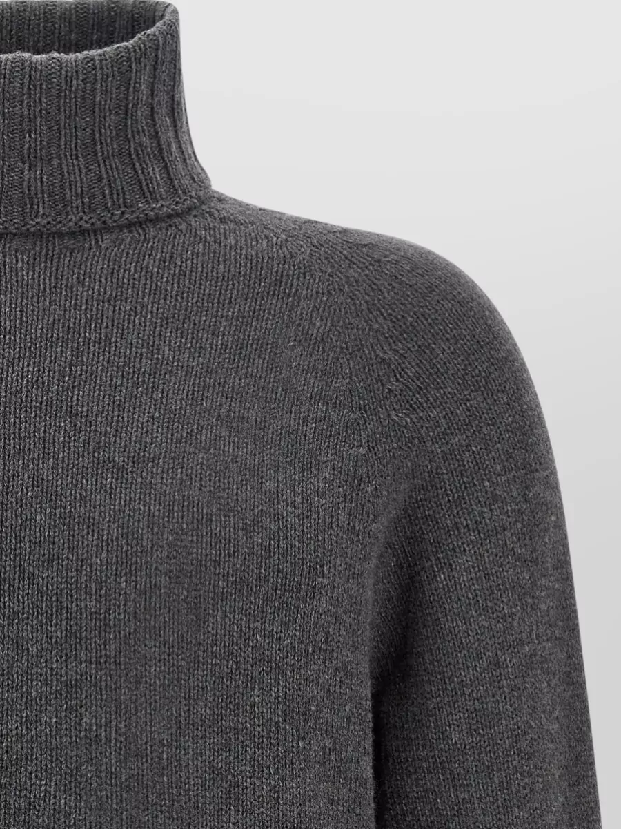 Ma'ry'ya Cashmere Blend High-Neck Long-Sleeve Jumper