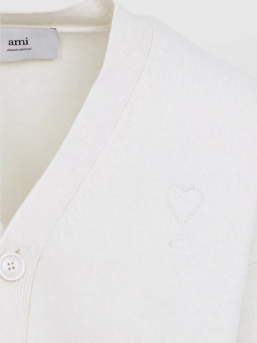 Ami Paris Cashmere Wool Cardigan