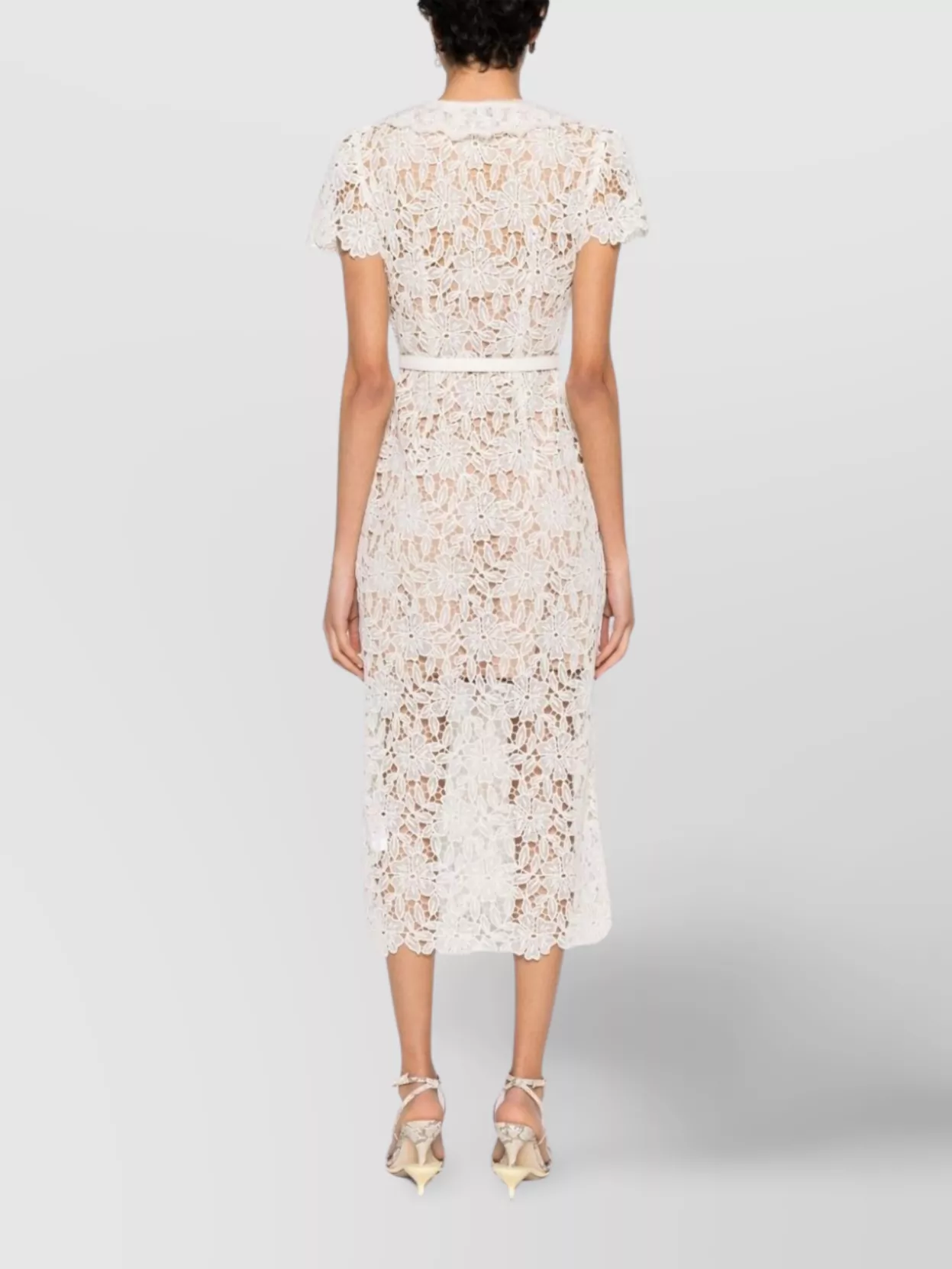 Self-Portrait Floral Lace Midi Dress
