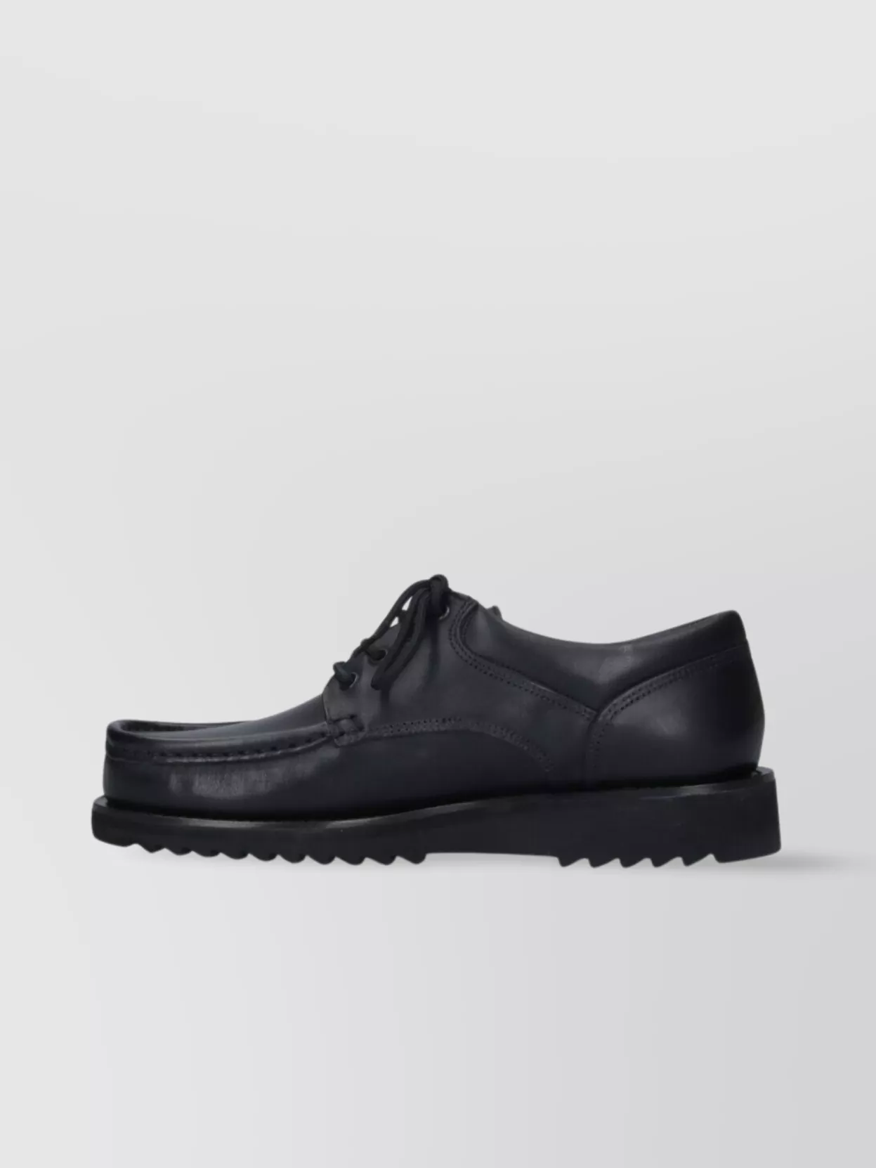 Paraboot Round Toe Leather Brogues With Stitch Detailing
