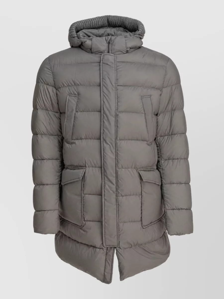 Herno long down hooded puffer coat
