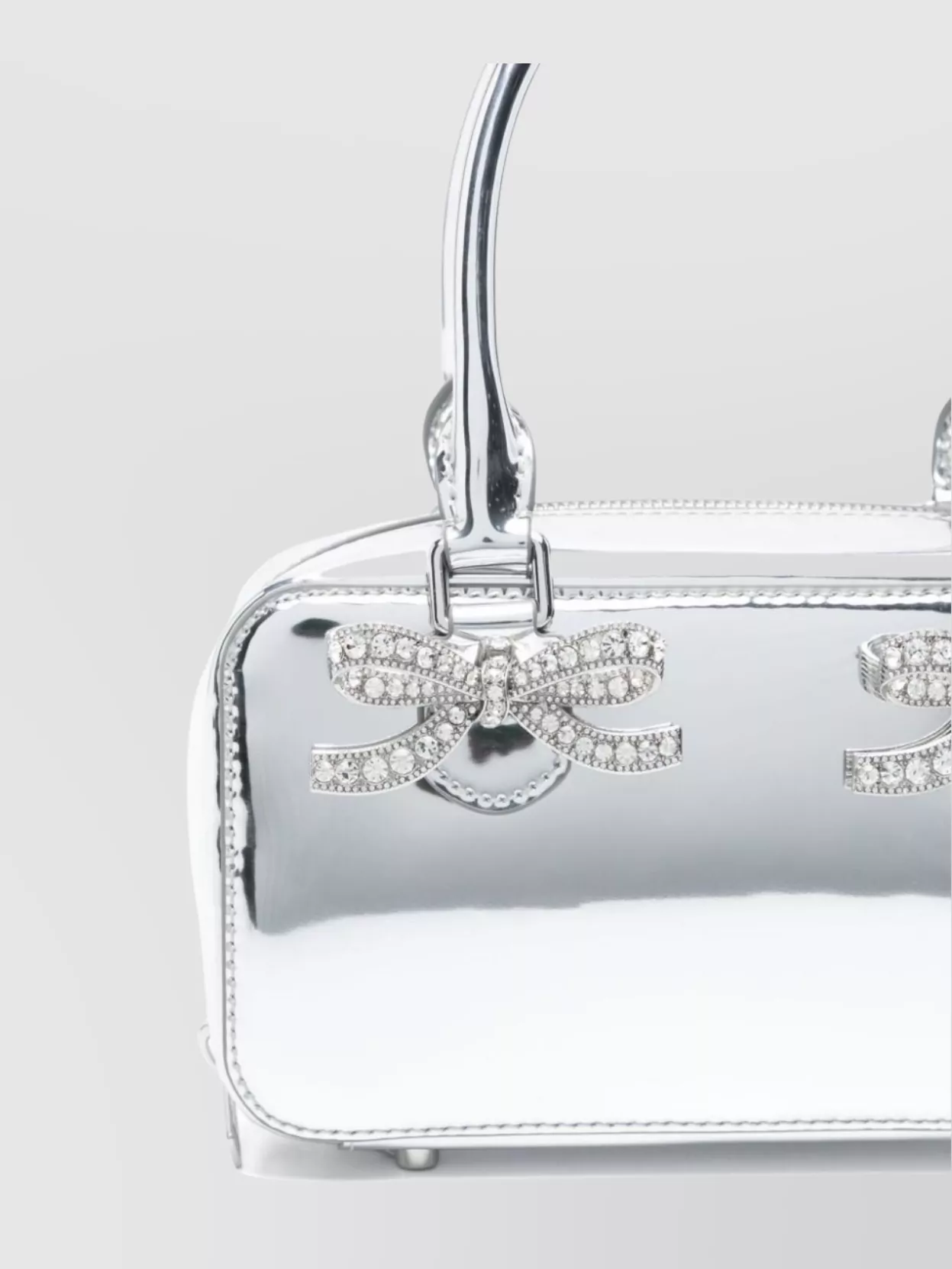 Self-Portrait Bow Accent Clutch Bag With Top Handle