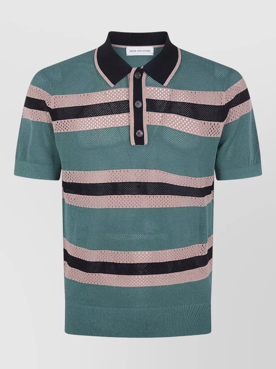 Dries Van Noten Striped Polo Shirt